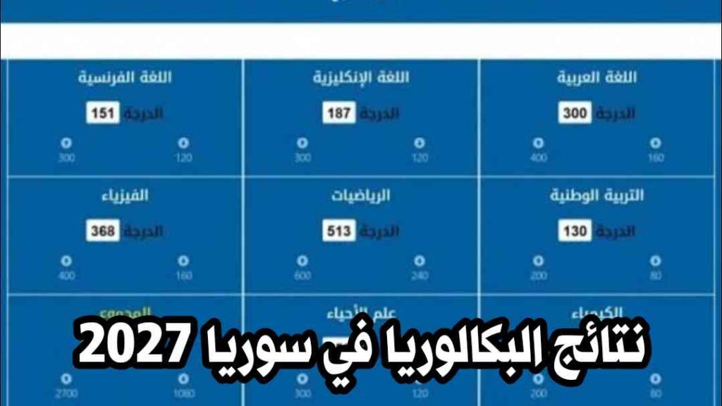 نتائج البكالوريا في سوريا 2027 | رابط مباشر للاستعلام عبر موقع وزارة التربية السورية لجميع الفروع