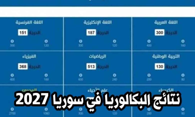 نتائج البكالوريا في سوريا 2027 | رابط مباشر للاستعلام عبر موقع وزارة التربية السورية لجميع الفروع